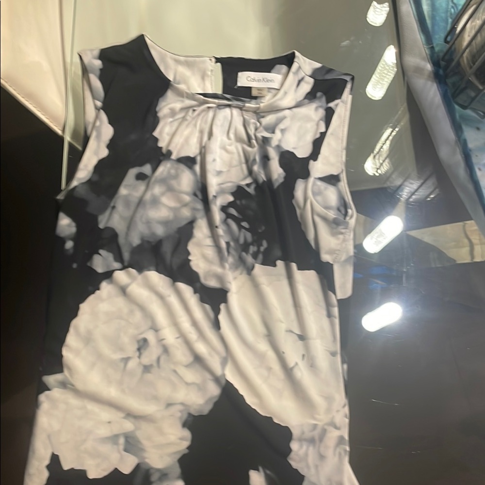Calvin Klein Black and White Floral shirt.